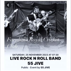 Live Music with 55 Jive @ Farnham Royal Cricket Club